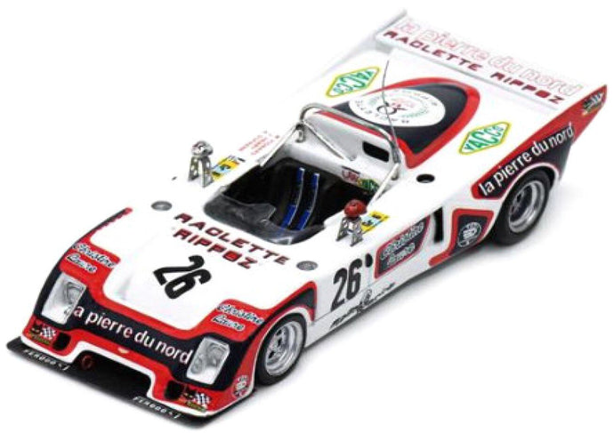 CHEVRON B36 #26 PIGNARD/DUFRENE/HENRY 6th 24H LE MANS 1977 hvid/rød/blå 1:43
