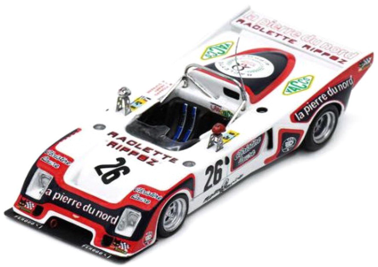 CHEVRON B36 #26 PIGNARD/DUFRENE/HENRY 6th 24H LE MANS 1977 hvid/rød/blå 1:43