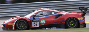 FERRARI 488 GT3 EVO 3.9L TURBO V8 TEAM AF CORSE N 52 WINNER PRO-AM CUP 24h SPA 2022 ANDREA BERTOLINI - STEFANO COSTANTINI - LOUIS MACHIELS - ALESSIO ROVERA RED BLUE BLACK 1:43