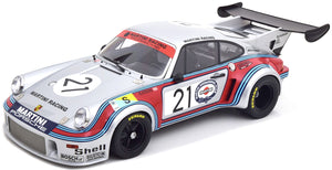 Porsche 911 CARRERA RSR 2.1 'MARTINI' #21 SCHURTI/KOINIGG 24H LE MANS 1974 sølv/rød/blå 1:12