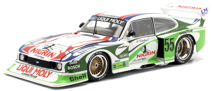 FORD ENGLAND CAPRI TURBO Gr.5 TEAM LIQUI MOLY N 55 DRM 1981 MANFRED WINKELHOCK WHITE GREEN 1:18
