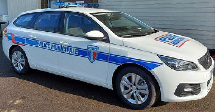 PEUGEOT 308 GT SW STATION WAGON POLICE MUNICIPALE 2020 WHITE 1:43