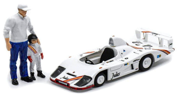 Porsche LITTLE BIG MANS - LE MANS CLASSIC SET + FIGUREN hvid/rød/gul 1:43