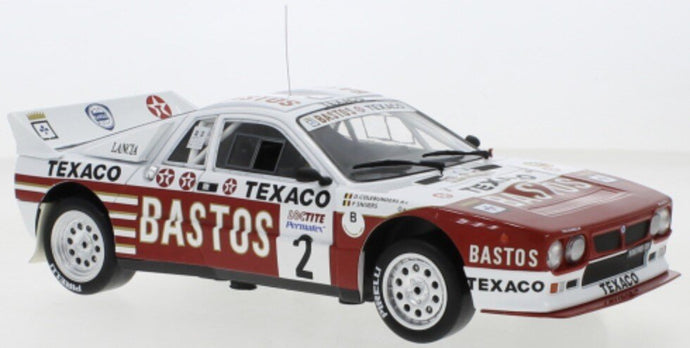 Lancia 037 #2 SNIJERS/COLEBUNDERS RALLY YPRES 1985 rød/hvid 1:18