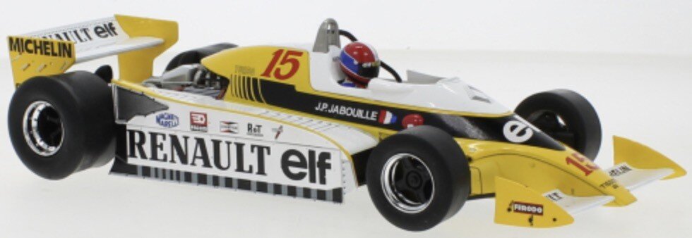 Renault RS10 EQUIPE RENAULT ELF FORMEL 1 #16 RENE ARNOUX BRITISH GP 1979 gul/hvid/sort 1:18