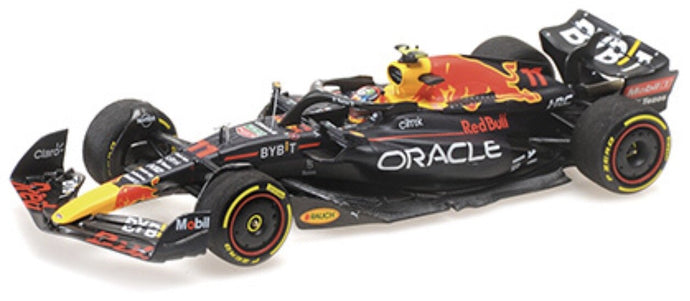 RED BULL F1 RB18 TEAM ORACLE RED BULL RACING N 11 WINNER SINGAPORE GP 2022 SERGIO PEREZ MATT BLUE YELLOW RED 1:43