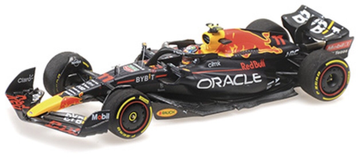 RED BULL F1 RB18 TEAM ORACLE RED BULL RACING N 11 WINNER SINGAPORE GP 2022 SERGIO PEREZ MATT BLUE YELLOW RED 1:43