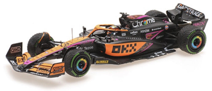 McLAREN F1 MCL36 TEAM MCLAREN N 3 SINGAPORE GP 2022 DANIEL RICCIARDO ORANGE LIGHT BLUE 1:43
