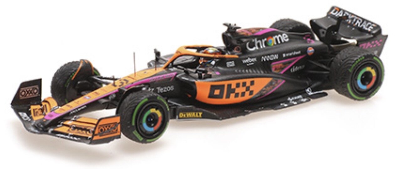 McLAREN F1 MCL36 TEAM MCLAREN N 3 SINGAPORE GP 2022 DANIEL RICCIARDO ORANGE LIGHT BLUE 1:43