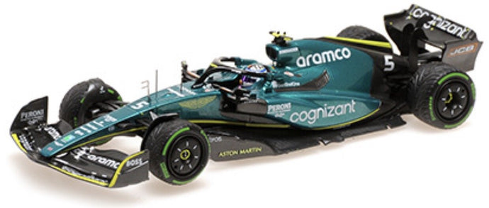 ASTON MARTIN ARAMCO COGNIZANT FORMULA ONE TEAM AMR22 #5 SEBASTIAN VETTEL JAPANESE GP 2022 grøn/gul/sort 1:43