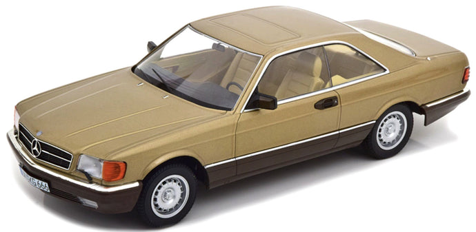 MERCEDES BENZ S-CLASS 500 SEC (C126) COUPE 1987 GOLD MET 1:18