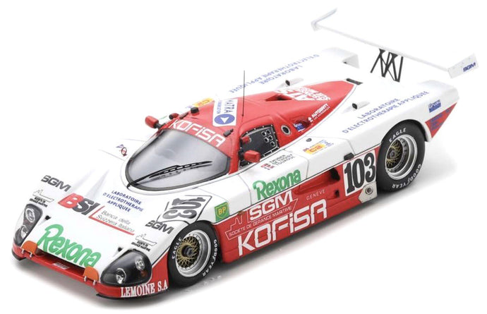 SPICE SE 88 C #103 THUNER/DE THOISY/TOUROUL 24H LE MANS 1989 hvid/rød 1:43