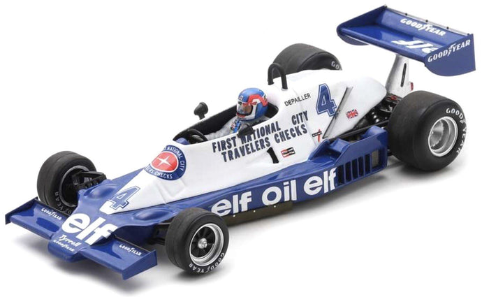 Tyrrel 008 #4 PATRICK DEPAILLER 2nd AUSTRIAN GP 1978 blå/hvid 1:43