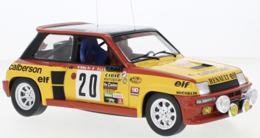 Renault R TURBO #20 SABY/LE SAUX RALLY MONTE CARLO 1981 gul/rød/sort 1:18