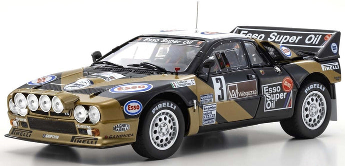 LANCIA 037 GRIFONE ESSO N 3 RALLY TARGA FLORIO 1985 F.TABATON - L-TEDESCHINI BLACK GOLD 1:18