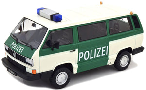 VOLKSWAGEN T3 MINIBUS SYNCRO POLIZEI 1987 GREEN WHITE 1:18
