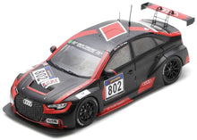 Indlæs billede til gallerivisning Audi RS 3 LMS PHOENIX RACING #802 FREY/HAASE NURBURGRING VLN ENDURANCE 2016 sort/rød 1:43