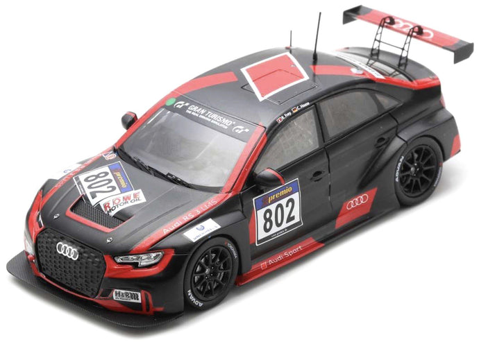 Audi RS 3 LMS PHOENIX RACING #802 FREY/HAASE NURBURGRING VLN ENDURANCE 2016 sort/rød 1:43