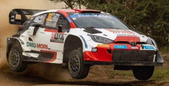 TOYOTA YARIS GR RALLY1 TEAM TOYOTA GAZOO RACING WRT N 33 2nd RALLY SAFARI KENYA 2022 E.EVANS - S.MARTIN WHITE RED 1:43