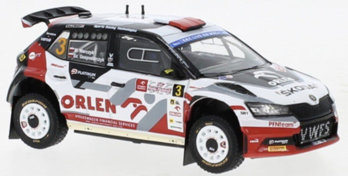 Skoda FABIA RALLY2 EVO #3 MARCZYK/GOSPORARCZYK RALLYE POLEN 2022 hvid/sort/rød 1:43