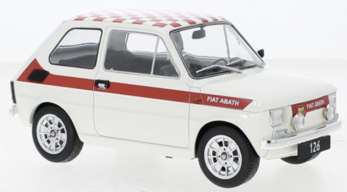 Fiat 126 ABARTH-LOOK 1972 hvid/rød 1:18