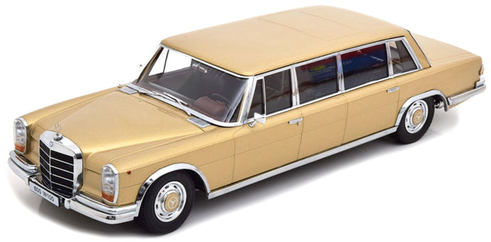 MERCEDES BENZ S-CLASS 600 LWB PULLMAN (W100) 1964 GOLD MET 1:18