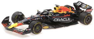 RED BULL F1 RB18 TEAM ORACLE RED BULL RACING N 1 WINNER ABU DHABI GP WORLD CHAMPION 2022 MAX VERSTAPPEN MATT BLUE YELLOW RED 1:18