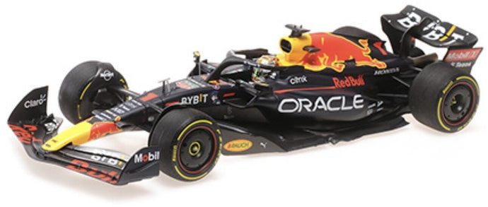RED BULL F1 RB18 TEAM ORACLE RED BULL RACING N 1 WINNER ABU DHABI GP WORLD CHAMPION 2022 MAX VERSTAPPEN MATT BLUE YELLOW RED 1:18