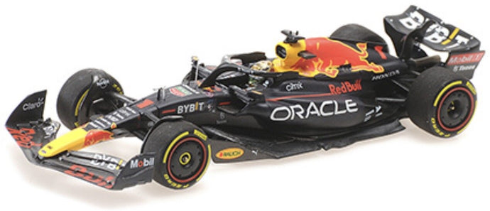 RED BULL F1 RB18 TEAM ORACLE RED BULL RACING N 1 WINNER ABU DHABI GP WORLD CHAMPION 2022 MAX VERSTAPPEN MATT BLUE YELLOW RED 1:43