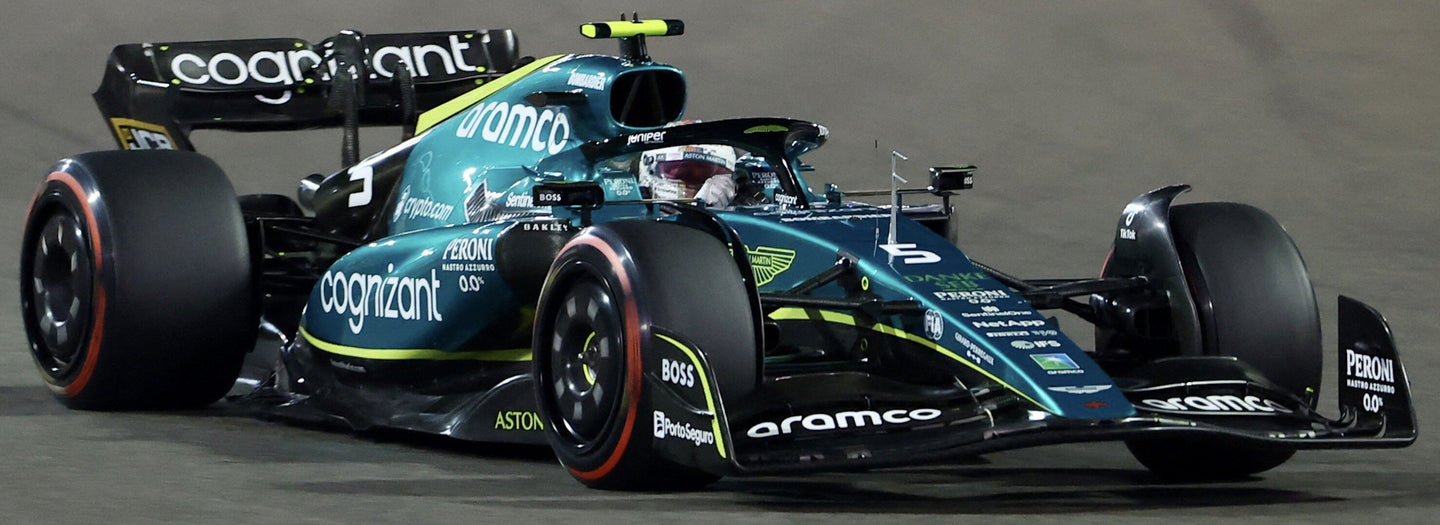 ASTON MARTIN ARAMCO COGNIZANT FORMULA ONE TEAM AMR22 #5 SEBASTIAN VETTEL LAST RACE ABU DHABI GP 2022 grøn metallic 1:43