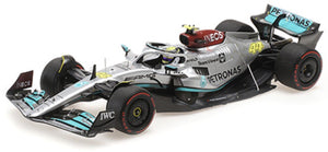 MERCEDES GP F1 W13E TEAM MERCEDES-AMG PETRONAS F1 N 44 2nd BRAZILIAN GP 2022 LEWIS HAMILTON SILVER GREEN 1:18