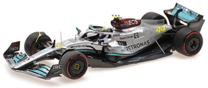 MERCEDES GP F1 W13E TEAM MERCEDES-AMG PETRONAS F1 N 44 2nd BRAZILIAN GP 2022 LEWIS HAMILTON SILVER GREEN 1:43