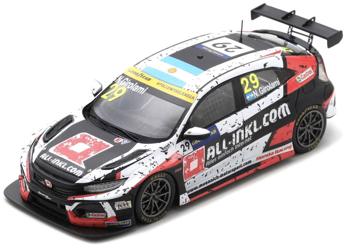 Honda CIVIC TYPE R TCR #29 NESTOR GIROLAMI WINNER RACE 1 WTCR ZOLDER 2020 hvid/sort/rød 1:43