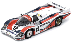 Porsche 956 #12 YVER/STRIEBIG/COHEN-OLIVAR 24H LE MANS 1986 hvid/rød/blå 1:43