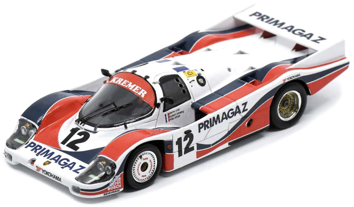 Porsche 956 #12 YVER/STRIEBIG/COHEN-OLIVAR 24H LE MANS 1986 hvid/rød/blå 1:43