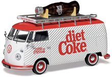 Indlæs billede til gallerivisning VW T1 TYPE 2 SPLIT SCREEN PANEL CAMPERVAN DIET COKE 'COCA COLA' - GIANT COKE BOTTLE hvid/rød 1:43