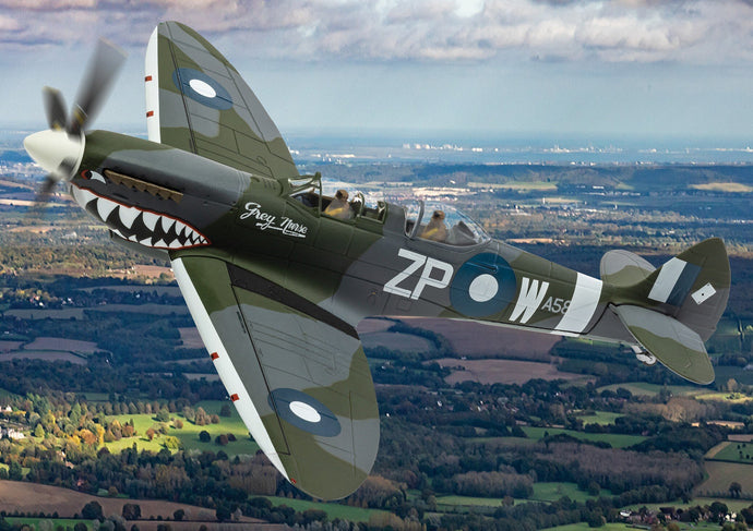 Supermarine SPITFIRE T.9 TE308 (G-AWGB) Finished as A58-606 'Grey Nurse' Sharkmouth camouflage 1:72