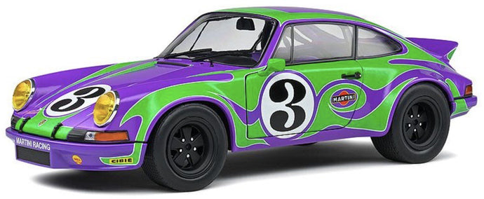 PORSCHE 911 RSR COUPE N 3 HAPPY TRIBUTE 1973 PURPLE GREEN 1:18