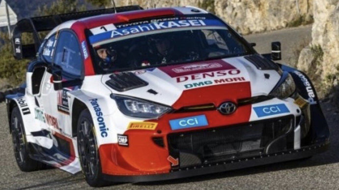 TOYOTA YARIS GR RALLY1 TEAM TOYOTA GAZOO RACING WRT N 1 2nd RALLY MONTECARLO 2022 SEBASTIAN OGIER - BENJAMIN VEILLAS WHITE RED BLACK 1:43