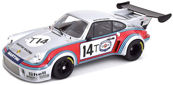 Porsche 911 CARRERA RSR 2.1 'MARTINI' #T14 VAN LENNEP/MULLER 1000KM SPA 1974 sølv/rød/blå 1:12
