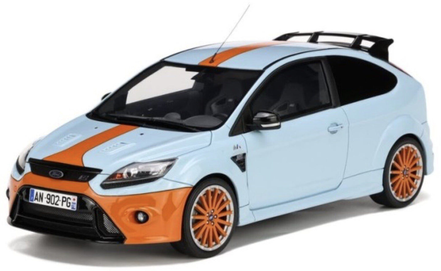 FORD ENGLAND FOCUS RS MKII 2010 - 24h LE MANS TRIBUTE LIGHT BLUE ORANGE 1:18