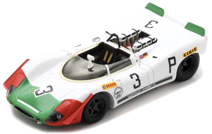 Porsche 908-2 #3 ELFORD/AHRENS 3rd 1000KM NURBURGRING 1969 hvid/grøn/rød 1:43