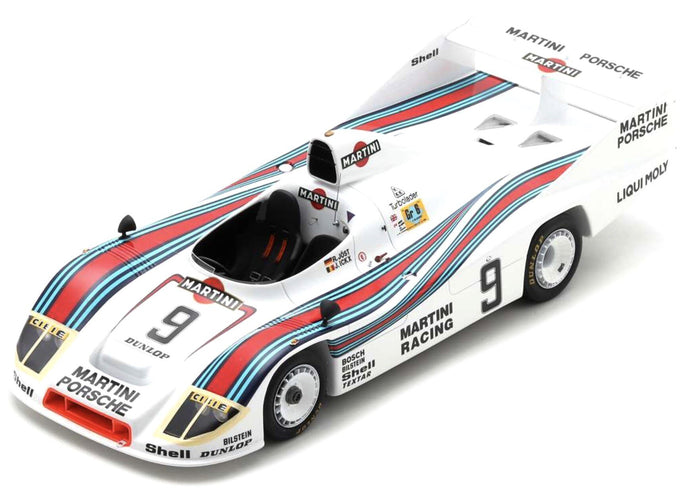 Porsche 908/80 #9 ICKX/JOST 2nd 24H LE MANS 1980 With Acrylic Cover hvid/rød/blå 1:18