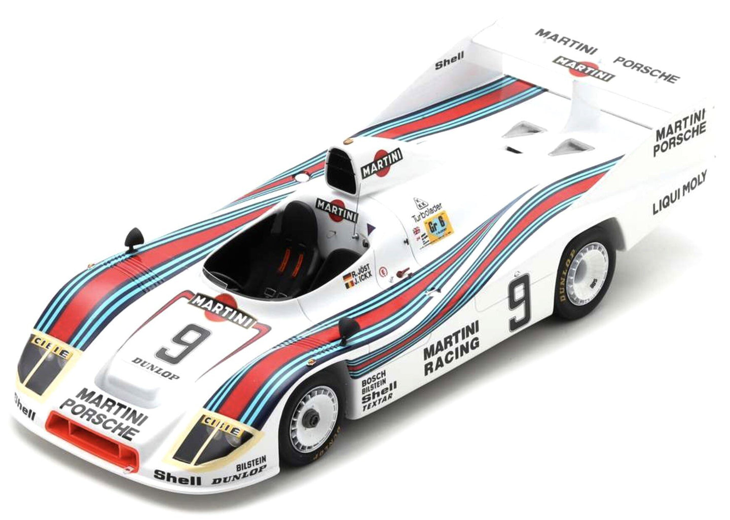 Porsche 908/80 #9 ICKX/JOST 2nd 24H LE MANS 1980 With Acrylic Cover hvid/rød/blå 1:18