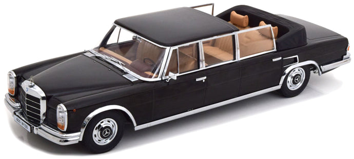 MERCEDES BENZ S-CLASS 600 PULLMAN (W100) LANDAULET SEMICONVERTIBLE 1964 BLACK 1:18