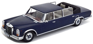 MERCEDES BENZ S-CLASS 600 PULLMAN (W100) LANDAULET SEMICONVERTIBLE 1964 DARK BLUE 1:18