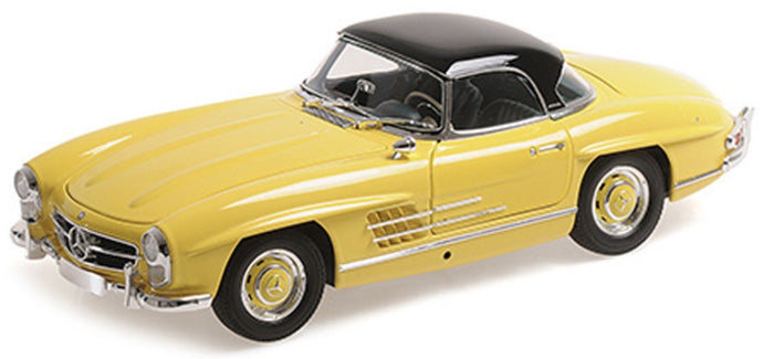 MERCEDES BENZ 300SL ROADSTER (W198) CABRIOLET HARD-TOP 1958 YELLOW 1:18