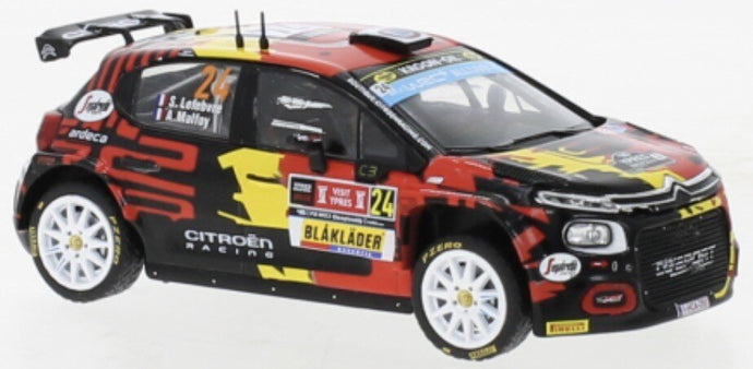 Citroen C3 RALLY 2 #24 LEFEBVRE/MALFOY WRC2 RALLY YPERN 2022 rød/gul/sort 1:43