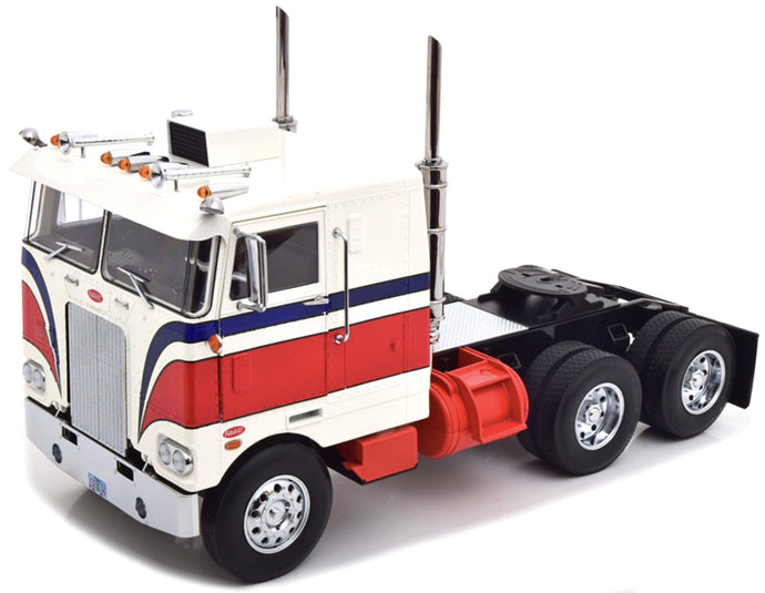 PETERBILT 352 PACEMAKER TRACTOR TRUCK 3-ASSI 1979 WHITE RED BLUE 1:18