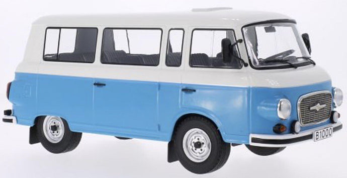 BARKAS B 1000 KLEINBUS 1965 hvid/lys blå 1:18